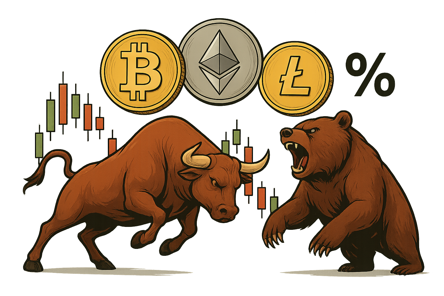 Toro vs oso en mercados financieros y criptomonedas - Clear Markets